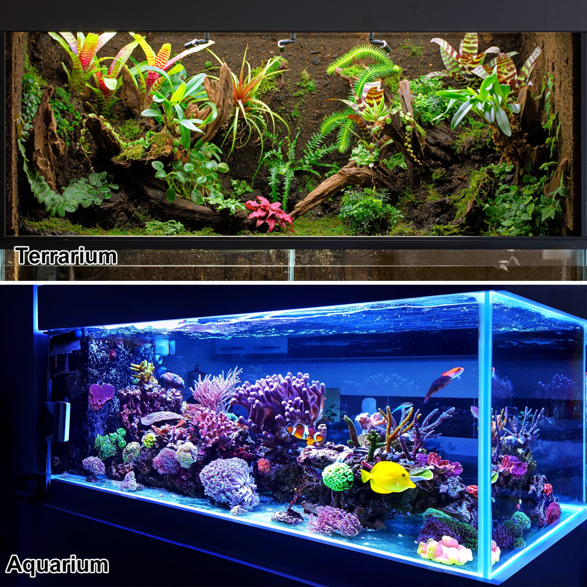 Unique Bargains Aquarium Landscape Mountain Decoration Artificial Aquatic Terrariums Stone Gray Green 11.81" Height
