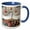 Blue/White, variant on 3drose, the Transfiguration by Gerard David, 11oz Two-tone Black Mug