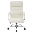thumbnail image 3 of Executive Chair with Thick Padded Cream Faux Leather Seat, 3 of 7