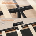 thumbnail image 6 of HOOBRO Queen Bed Frame with headboard, Upholstered Bed Frame with Charging Station and Led Light, Metal Platform Frame and Wooden Slats, No Box Springs Needed, Noiseless, Black BB17UDBF01, 6 of 8