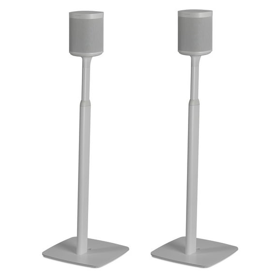 Flexson Height-Adjustable Floorstands for Sonos One or PLAY:1 - Pair (White)