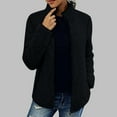thumbnail image 5 of Women's Polar Soft Fleece Jacket Classic Fit Long Sleeve Full Zip Fleece Lined Sherpa Coat Fall Winter Stand Collar Recreation Coat with Pockets, 5 of 5