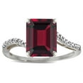 thumbnail image 2 of Star K � Big Stone Octagon Emerald Cut 10x8 Garnet Bypass solitaire ring, 2 of 9