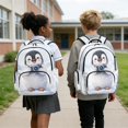 thumbnail image 2 of Pzuqiu Cute Penguin School Backpacks for Teen Girls 4PCS Backpack with Lunch Box Pencil Case Water Bottle Bag Kawaii Large Capacity Travel Rucksack Sport Bookbag for Elementary Students, 2 of 7