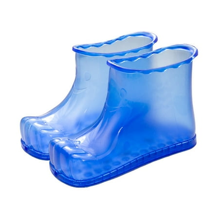 

MEIDELI 1 Pair Foot Bath Shoes Healthy Comfortable Portable Plastic Shower Feet Massage Slipper Bath Shoes for Household