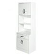 thumbnail image 3 of Better Home Products Shelby Tall Wooden Kitchen Pantry in White, 3 of 6