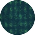 thumbnail image 1 of Ahgly Company Machine Washable Indoor Round Transitional Teal Green Area Rugs, 4' Round, 1 of 7
