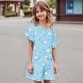 thumbnail image 4 of Grblisyd Girls Summer Outfits 2 Piece Sets Fruit Print Ruffle Short Sleeve Shirts and Drawstring Elastic Waist Shorts Set Kids Clothes, 4 of 4
