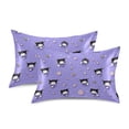 thumbnail image 2 of Haosy Satin Pillowcase for Hair and Skin Standard Cooling Silk Pillow Case with Envelope Closure Adorable Demon and Flower 20"x30", 2 of 9