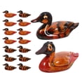 thumbnail image 2 of 8 pares de estatuas de pato mandarín, adornos decorativos de resina, talladas a mano, miniaturas de pato mandarín para decoración del hogar y la oficina., 2 of 4