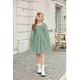 thumbnail image 4 of Arshiner Girls Black Dress Long Sleeve Twirly Funeral Church Tween Fall Winter Dresses Size 12, 4 of 5