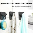 thumbnail image 7 of Clearance Hooks under $5 Towel Hooks Adhesive Bathroom Hooks Heavy Duty Towel Racks Holder Stick On Shower Hooks For Hanging Stainless Black Bathroom Kitchen, 7 of 7