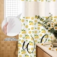 thumbnail image 1 of No Hook Shower Curtain with Built-in Rings - Country Summer Washable Waterproof Fabric Bathroom Curtains for Hotel,Rentals, 72 X 78 Inch Long , Welcome Lemon Print Yellow, 1 of 8