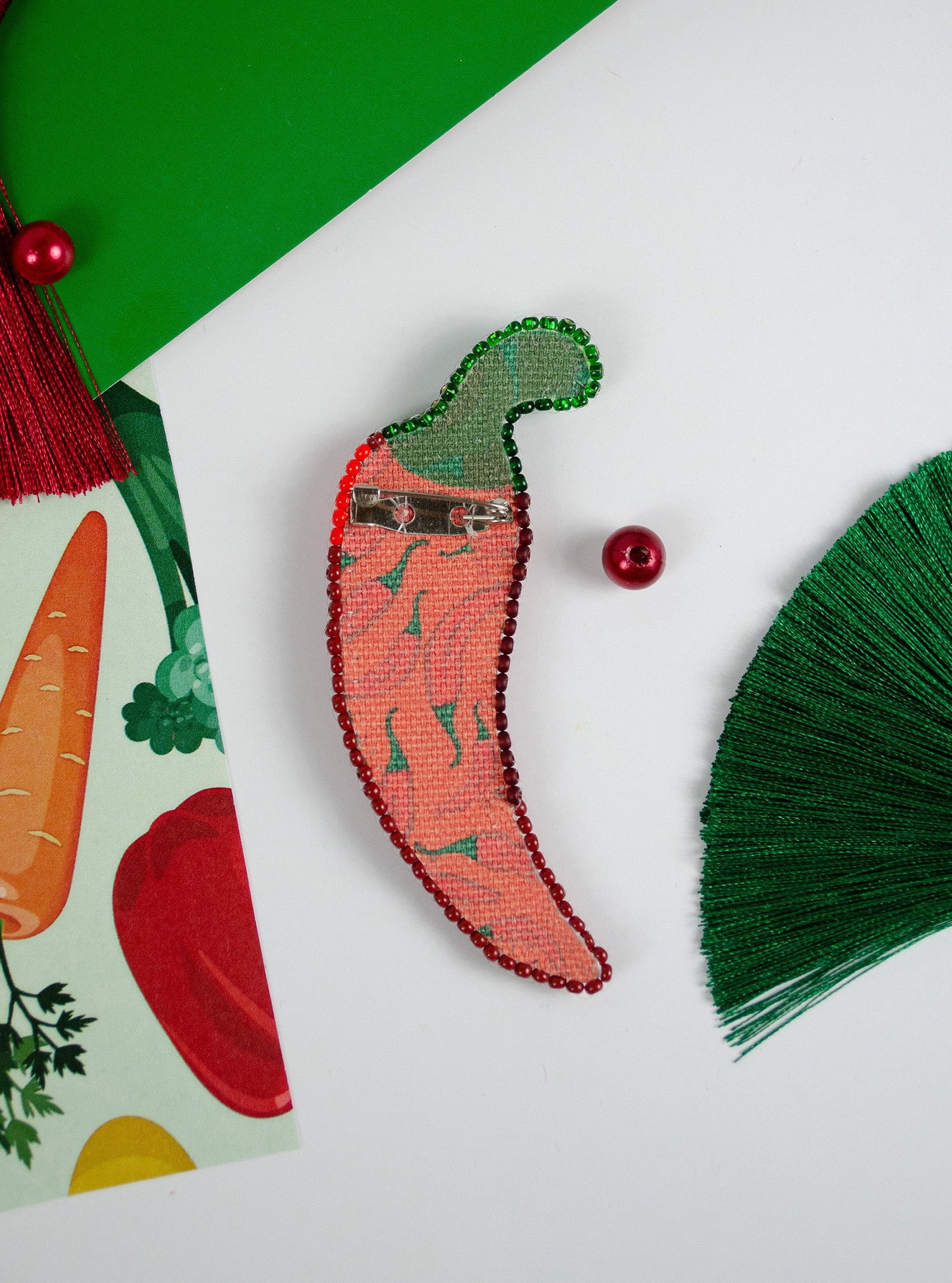 Bead Embroidery Decoration Kit - Hot pepper AD-233