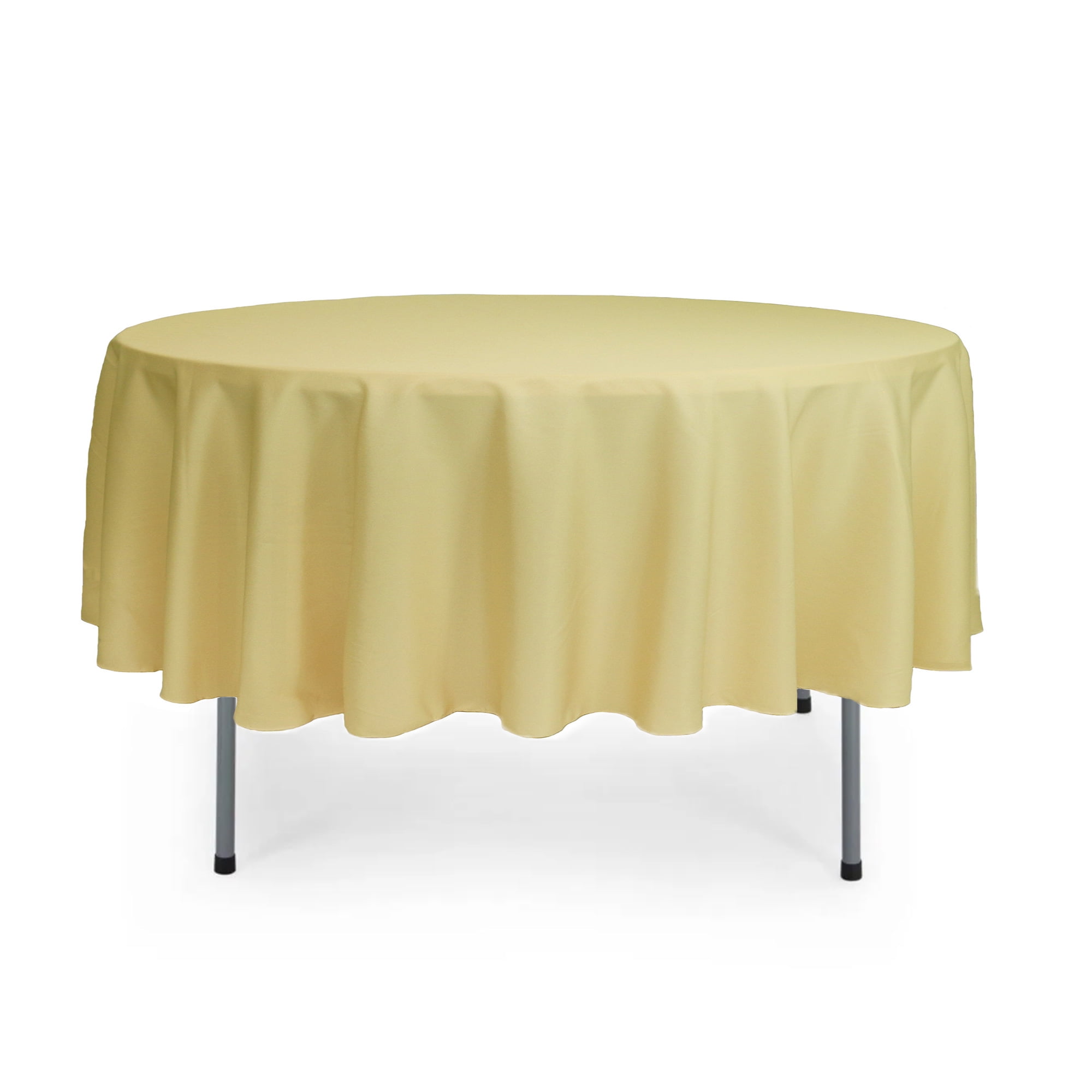 90 Inch Round Polyester Tablecloth, How Big Is A 90 Inch Round Tablecloths