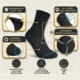 thumbnail image 4 of Comfello Diabetic Socks Crew for Men & Women – 12 Pairs of Non-Binding Moisture-Wicking Neuropathy Socks, 4 of 6