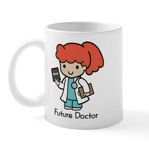 CafePress - Future Doctor Girl Mug - 11 oz Ceramic Mug - Novelty Coffee Tea Cup