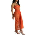 thumbnail image 3 of Flattering Strapless Dress with Sheer Front and Twist Detail, 3 of 8