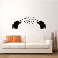 thumbnail image 2 of Cute Elephants Singing Baby Elephants Silhouette Cartoon Vinyl Wall Art Wall Sticker Wall Decal Decoration For Home Room Kids Room Nursery Room Girls Boys Décor Design Style Size (27x30 inch), 2 of 3