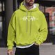 thumbnail image 1 of Sudadera con capucha para hombre, estilo casual, con cuello redondo, estampado, manga larga, blusa de poliéster, 1 of 5