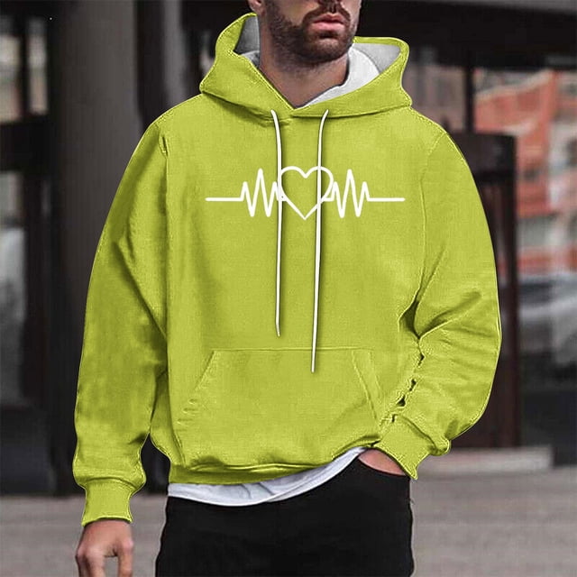 Sudadera con capucha para hombre, estilo casual, con cuello redondo, estampado, manga larga, blusa de poliéster