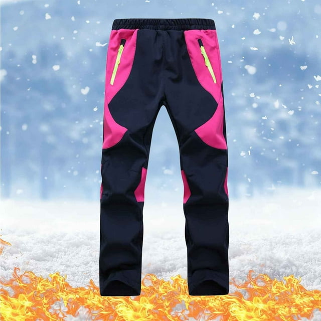 Cowsor Pantalon de Ski d'Hiver pour Enfants - Pantalon d'Extérieur Chaud, Imperméable et Coupe-Vent, Résistant à l'Usure pour le Ski/camping, 3-16 Ans