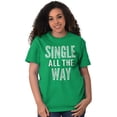 thumbnail image 4 of Funny Christmas Single All The Way Men's Graphic T Shirt Tees Brisco Brands M, 4 of 6