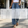 thumbnail image 3 of Sunnin Women Elastic Waist Wide Leg Jeans Solid Color Casual Loose Denim Pants with Pockets, 3 of 8