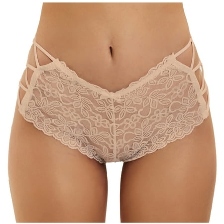 

Shpwfbe Underwear Women Lace Plus Size Lace High Waist Thong Panties Valentines Day Gifts Lingerie For Women
