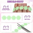 thumbnail image 3 of Uxcell Daisy Flower Lace Trim for DIY Crafts Sewing Trim Embellishments Green, 3 of 6