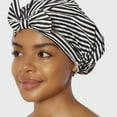 thumbnail image 3 of 4 Pcs Bonnets de Douche pour Femmes avec Nœud, Bonnets de Douche Imperméables, Bonnets de Bain Réutilisables, Bonnet de Bain, Turban, Bonnet de Douche, Bonnets pour Cheveux, 3 of 8