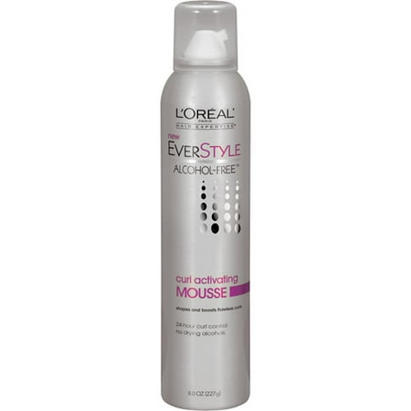 L'Oreal Paris EverStyle Alcohol-Free Curl Activating Mousse, 8 oz.