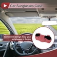 thumbnail image 2 of Estuche para gafas de sol de coche Unique Bargains con soporte magnético universal para visera de coche de ante rojo 7.09"x3.15" 1 Pcs, 2 of 7