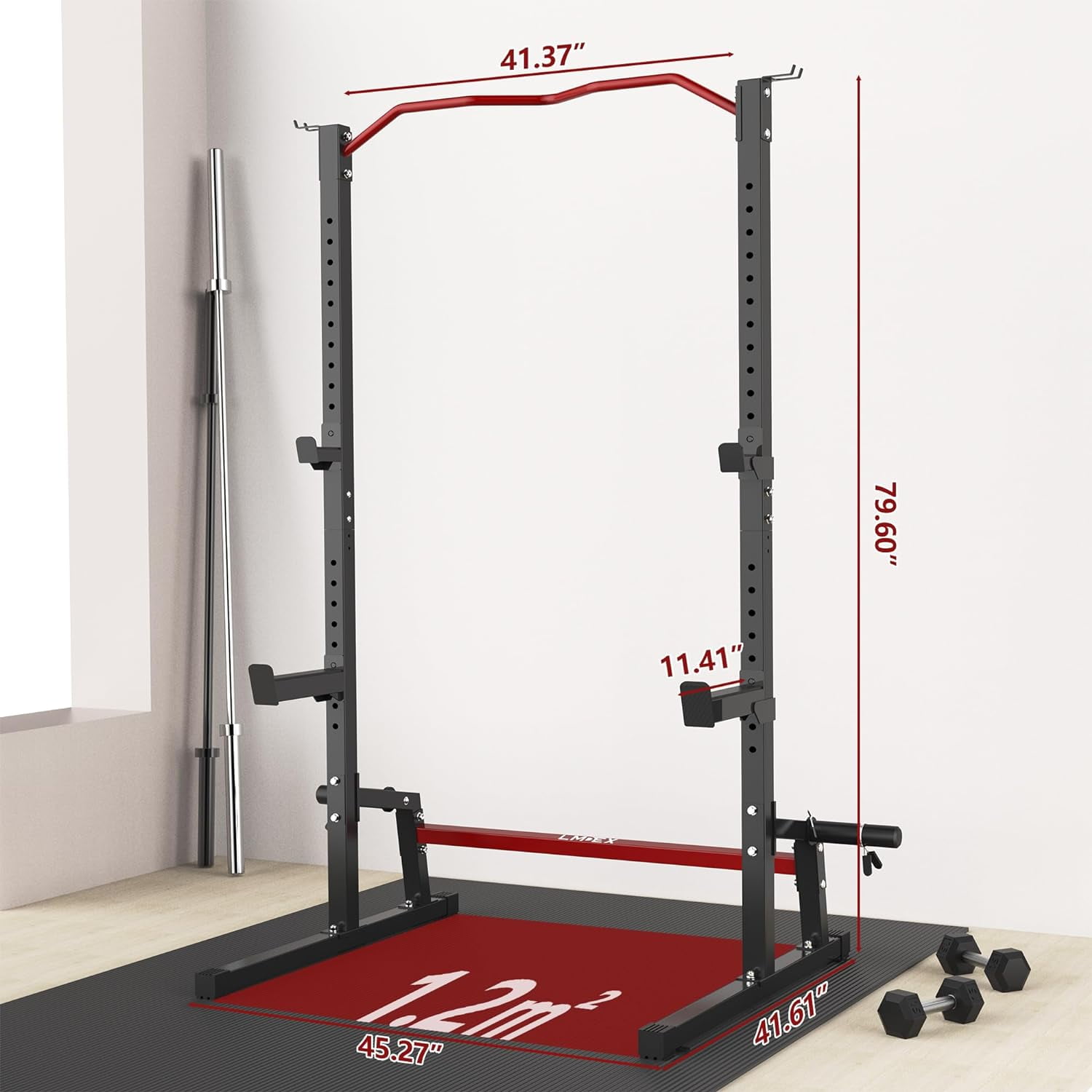 JX FITNESS Squat Rack Machine,Barbell Rack,Folding Weight and Bench Press Rack Stand,Maximum Weight 260Lbs