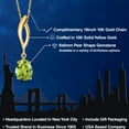 thumbnail image 2 of Gem Stone King 10K Yellow Gold Green Peridot Pendant Necklace for Women | 1.09 Cttw | Gemstone August Birthstone | Pear Shape 8X6MM | With 18 inch Chain, 2 of 6