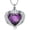 Always-Purple, variant on Red Cardinal /Wings Heart Shape Urn Necklace for Ashes Keepsake Memorial Heart Urn Locket for Human/Pet Cremation Jewelry