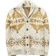 thumbnail image 2 of Suéter para hombre Cárdigan Solapa chal Frente abierto Cable de punto Slim Fit Vintage Coat kaili Sencillez, 2 of 3