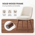 thumbnail image 7 of AFO Dining Chair Set of 2 with Solid Wood Legs, Modern Tufted Back Dining Room Chairs for Kitchen and Cafe, Beige, 7 of 7