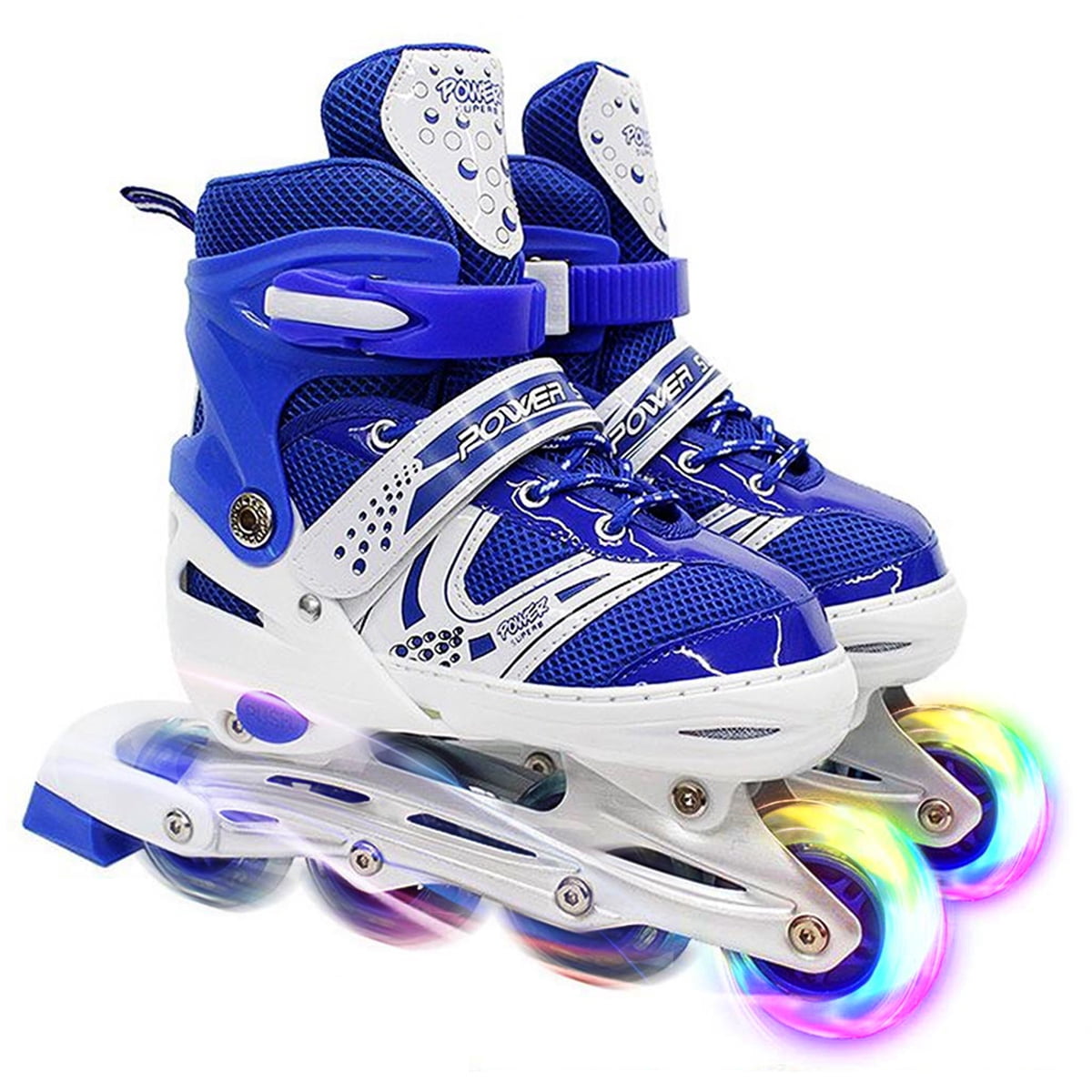 SK8 Zone Boys Blue Roller Blades Inline Skates Adjustable Size Childrens Kids Pro Skating New