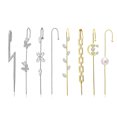 thumbnail image 1 of Rhinestone Ear Climber Fake Pearl Alloy Piercing Ear Wrap Sparkling Ear Crawler, 1 of 9