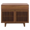 thumbnail image 2 of Safavieh Quaid Traditional Particle Board and Mdf Night Stands, Walnut/Brass, 2 of 6