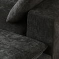 thumbnail image 4 of L Shaped Modern Modular Sectional Cloud Sofa Couch with Ottoman, 4-Seat Upholstery Comfy Sofa Couches with Deep Seat, Chenille Cloud Couch Sofa Set for Living Room, Apartment, Black, 4 of 7