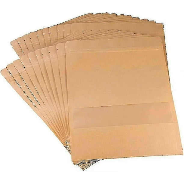 Pack Acsergery Of 20 Kraft Paper Stand Up Pouch Reusable Ziplock Grip Seal Bags Food Gift