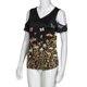 thumbnail image 4 of Pntutb Blusa de verano para mujer Camiseta casual Linda Hombro frío Manga corta Cuello en V tops Pntutb Pntutb-3435, 4 of 4