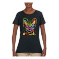 thumbnail image 2 of Cats Are Like Potato Chips Colorful Rainbow Cat Animal Lover Womens Graphic T-Shirt, Black, Small, 2 of 3