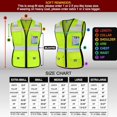 thumbnail image 5 of TCCFCCT Women High Visibility Vest 11 Pockets Snug-Fit Reflective Safety Vest with Reinforced Zipper, Neon Construction Work Vest for Lady Surveyors/Workers, Durable,Meets ANSI, Yellow L, 5 of 5