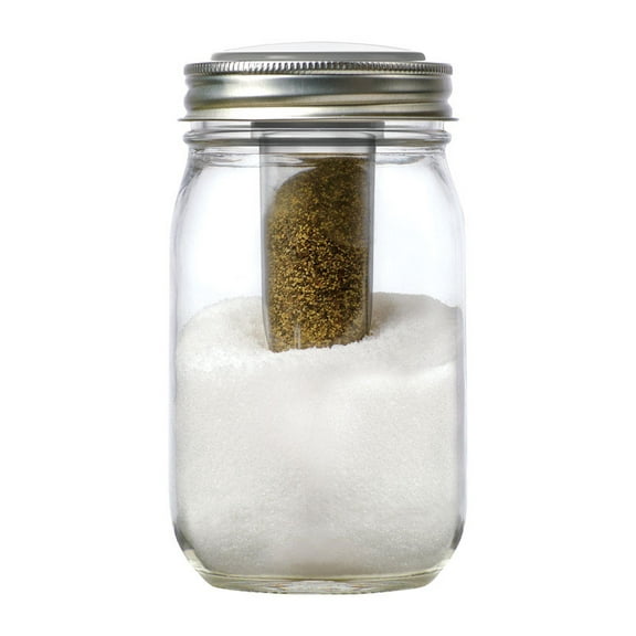 Jarware 82627 Metal BPA Free Salt & Pepper Shaker Decorative Jar Lid