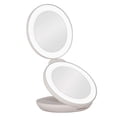 thumbnail image 1 of Zadro 45 Round LED compact Mirror 10X1X Travel Mirror with Lights and Magnification 3 AAA batteries LED Makeup Mirror, 1 of 8
