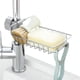 thumbnail image 2 of Soporte para esponja de grifo de cocina, escurridor para lavavajillas, estante de almacenamiento de grifo de acero inoxidable para colgar, estante para jabón, 2 of 5