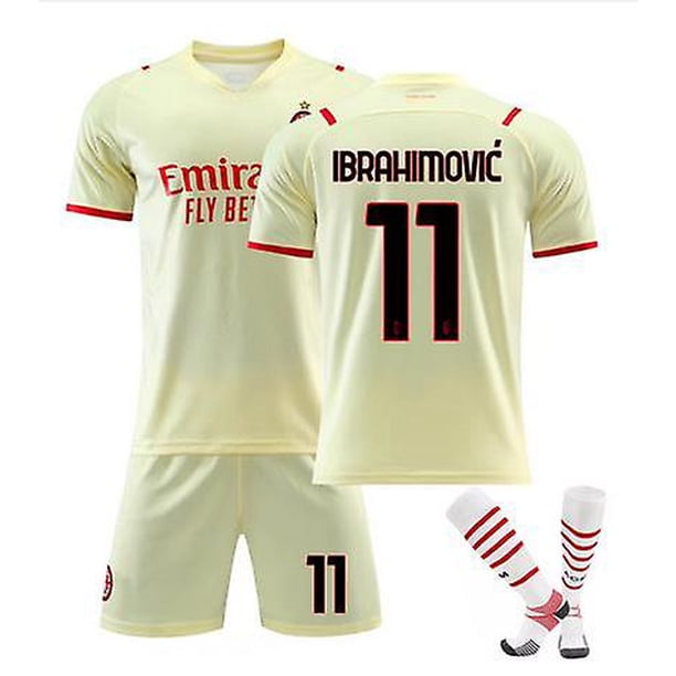 26Yellow 11B2022 Conjunto de uniformes de fútbol para hombres y mujeres 11 # Ibrahimovic 9 # Giroud Entrenamiento deportivo para niños Camisetas de fútbol amarillas con calcetín para niños y niñas esquí esquí Gafas de esquí